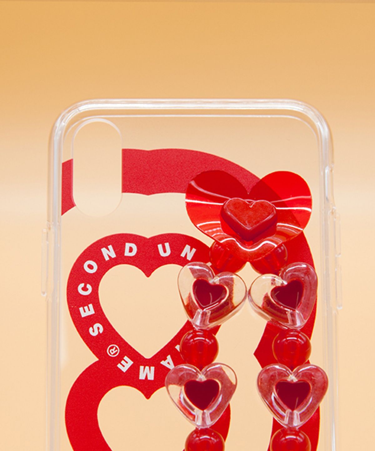 세컨드유니크네임(SECOND UNIQUE NAME) SUN CASE HEART BUBBLE RED