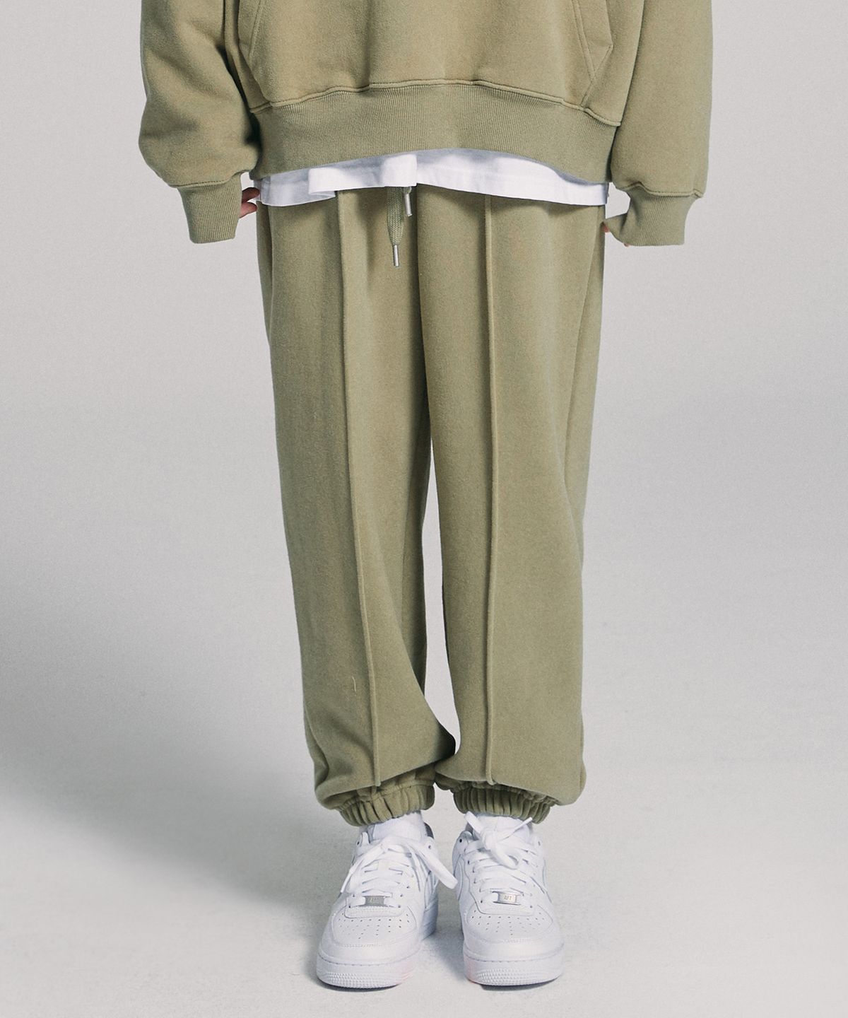 객(GAC) GAC JOGGER SWEAT PANTS khaki (기모)