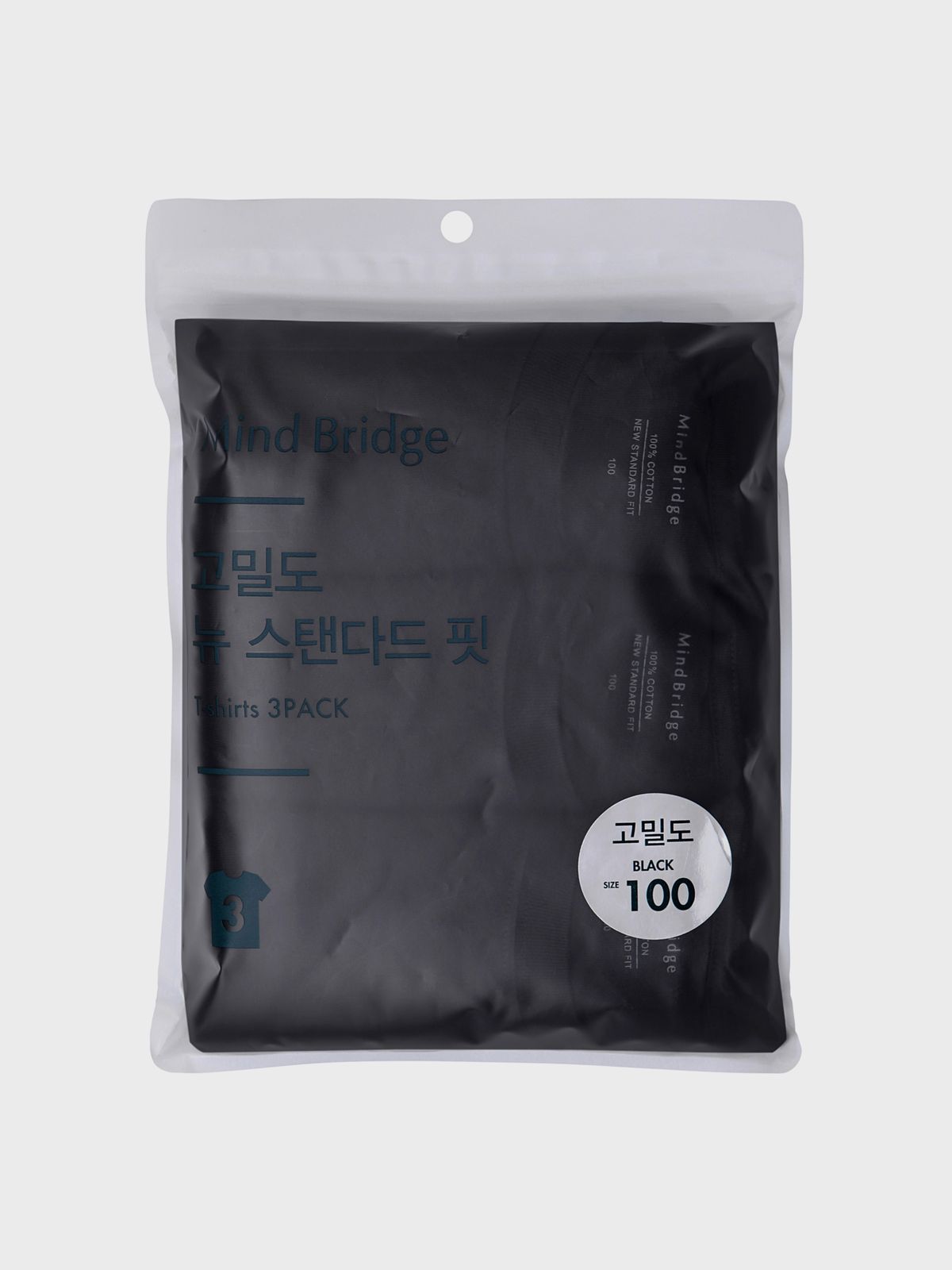 마인드브릿지(MINDBRIDGE) [3팩]고밀도순면기본반팔티셔츠  MATS0101