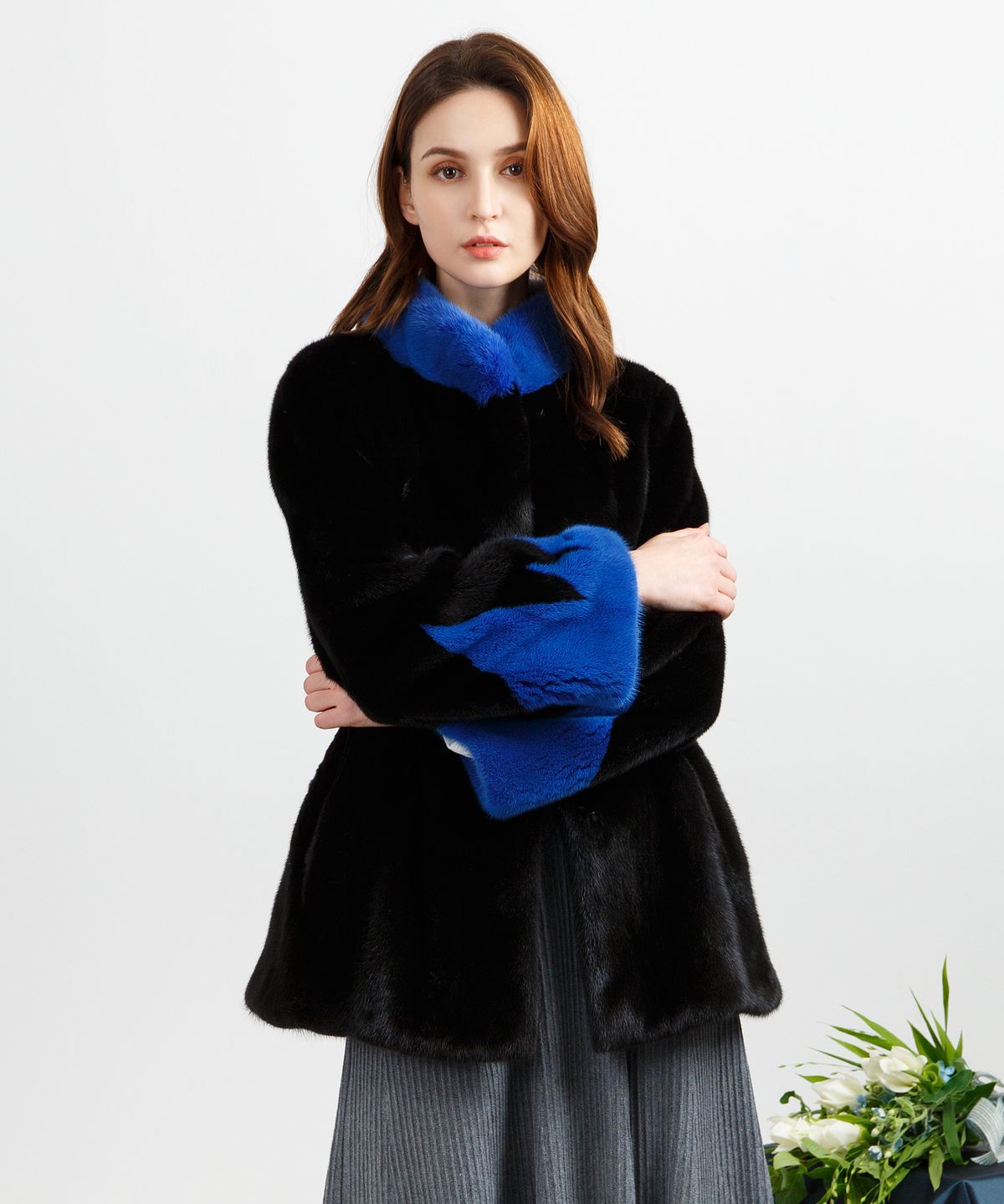 발로레나인(VALORE.9) 스크레치 하프 코트_SCRATCH HALF COAT