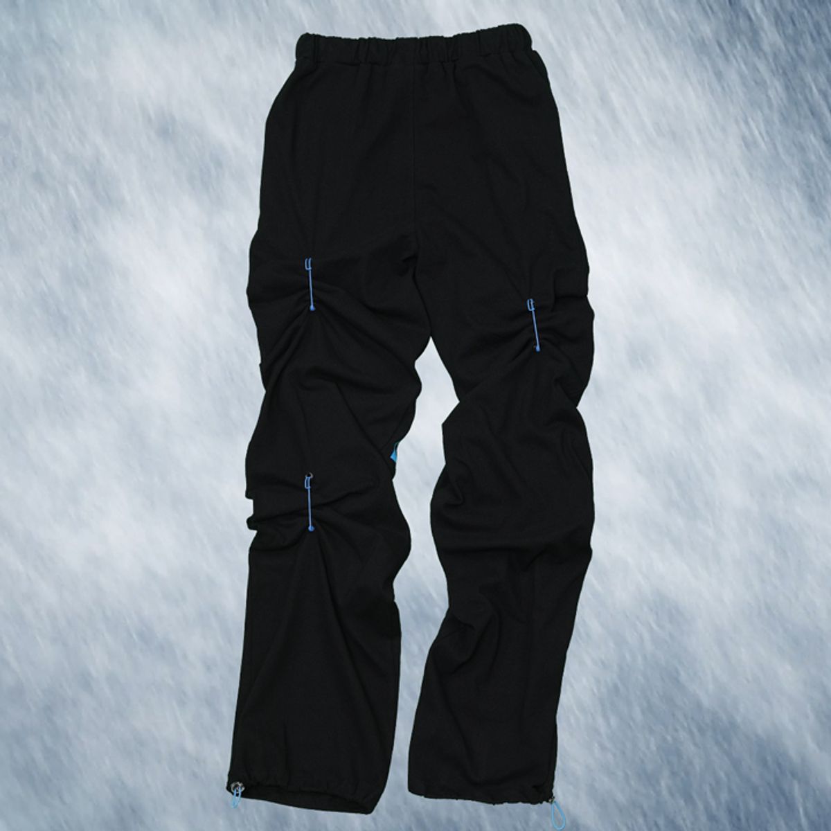 우빙(WOOVING) CREASE PIN PANTS (BLACK)