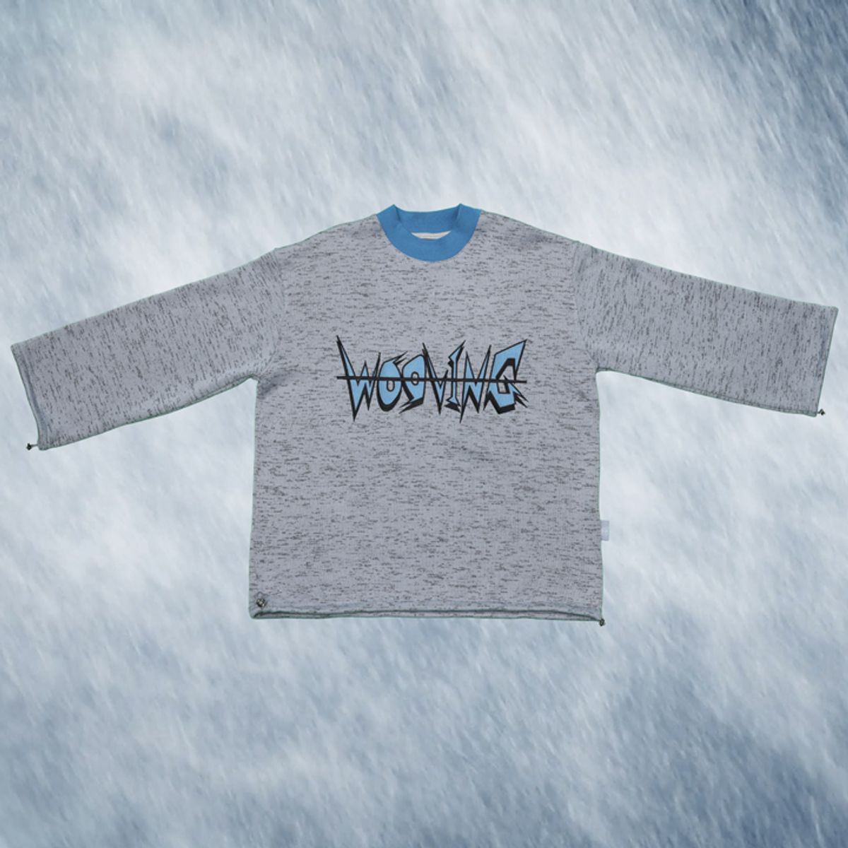 우빙(WOOVING) LOGO KNIT SWEATSHIRTS (GRAY)
