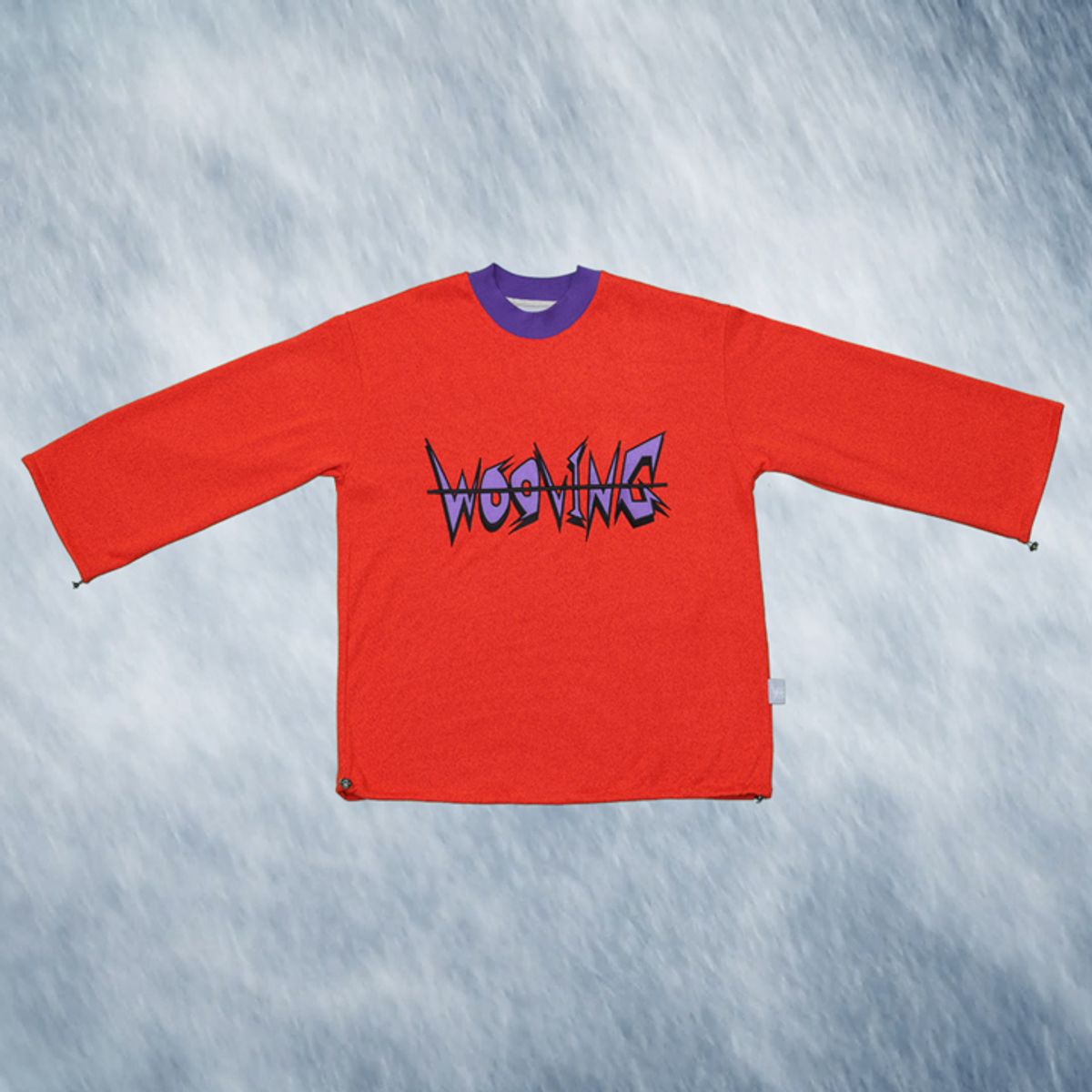 우빙(WOOVING) LOGO KNIT SWEATSHIRTS (ORANGE)