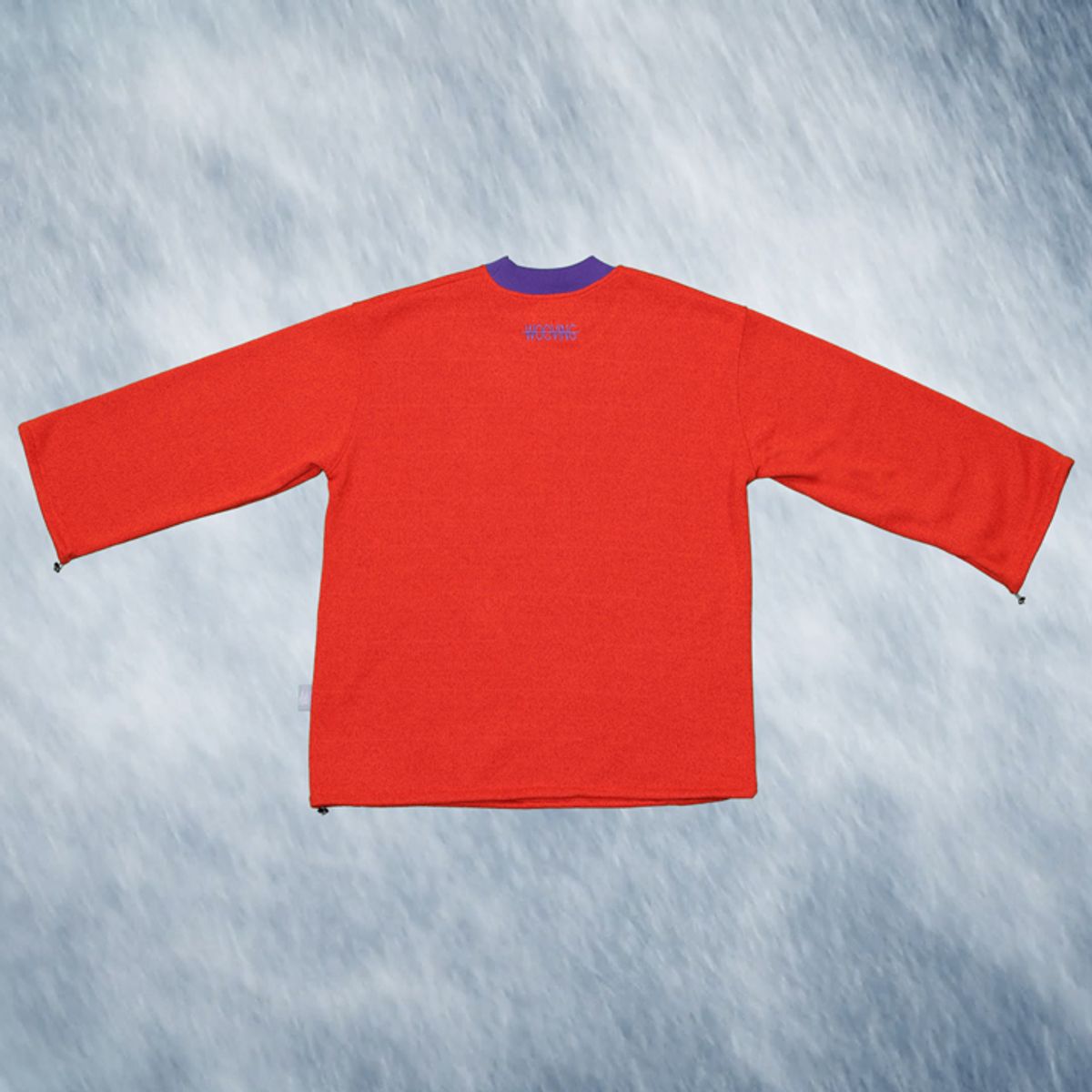 우빙(WOOVING) LOGO KNIT SWEATSHIRTS (ORANGE)