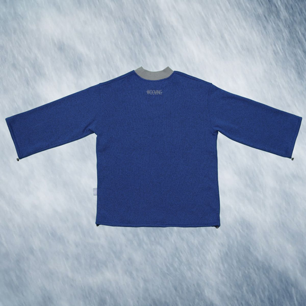 우빙(WOOVING) LOGO KNIT SWEATSHIRTS (BLUE)