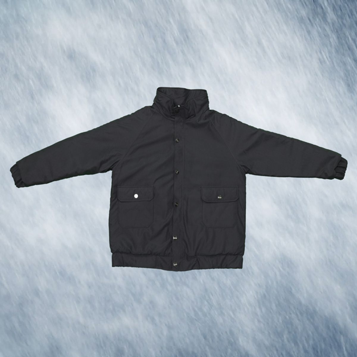 우빙(WOOVING) HIGHNECK PADDED BOMBER (BLACK)