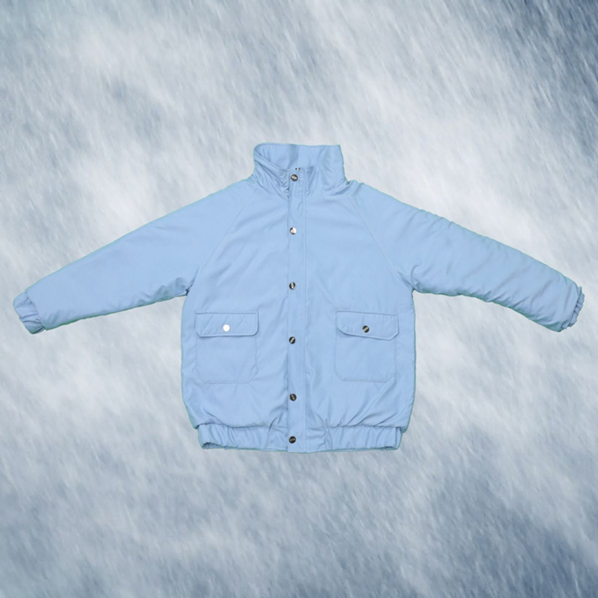 우빙(WOOVING) HIGHNECK PADDED BOMBER (BLUE)