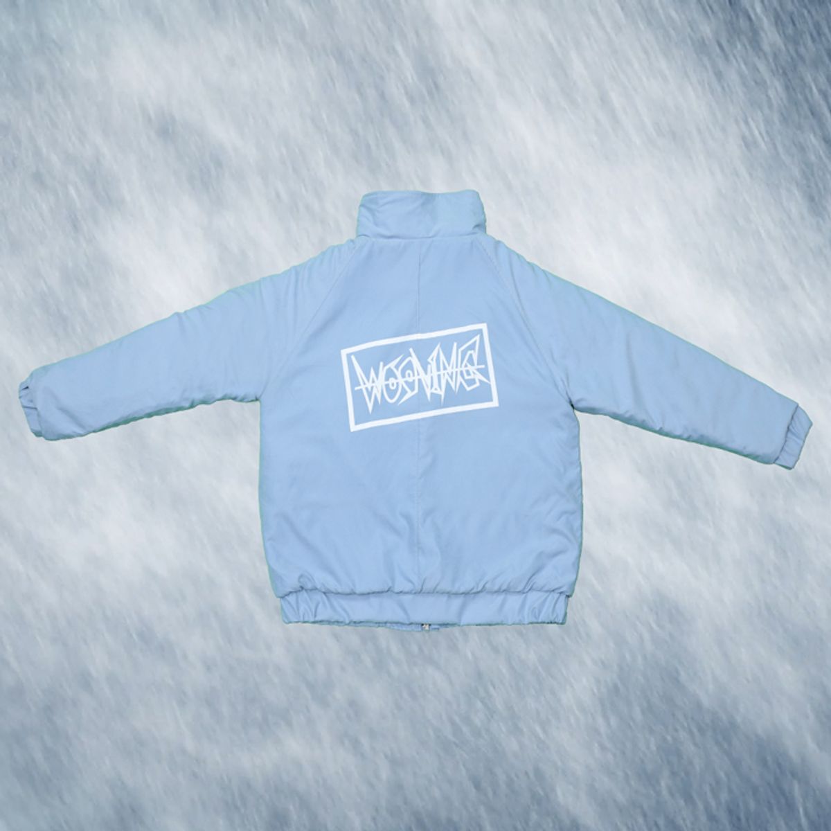 우빙(WOOVING) HIGHNECK PADDED BOMBER (BLUE)