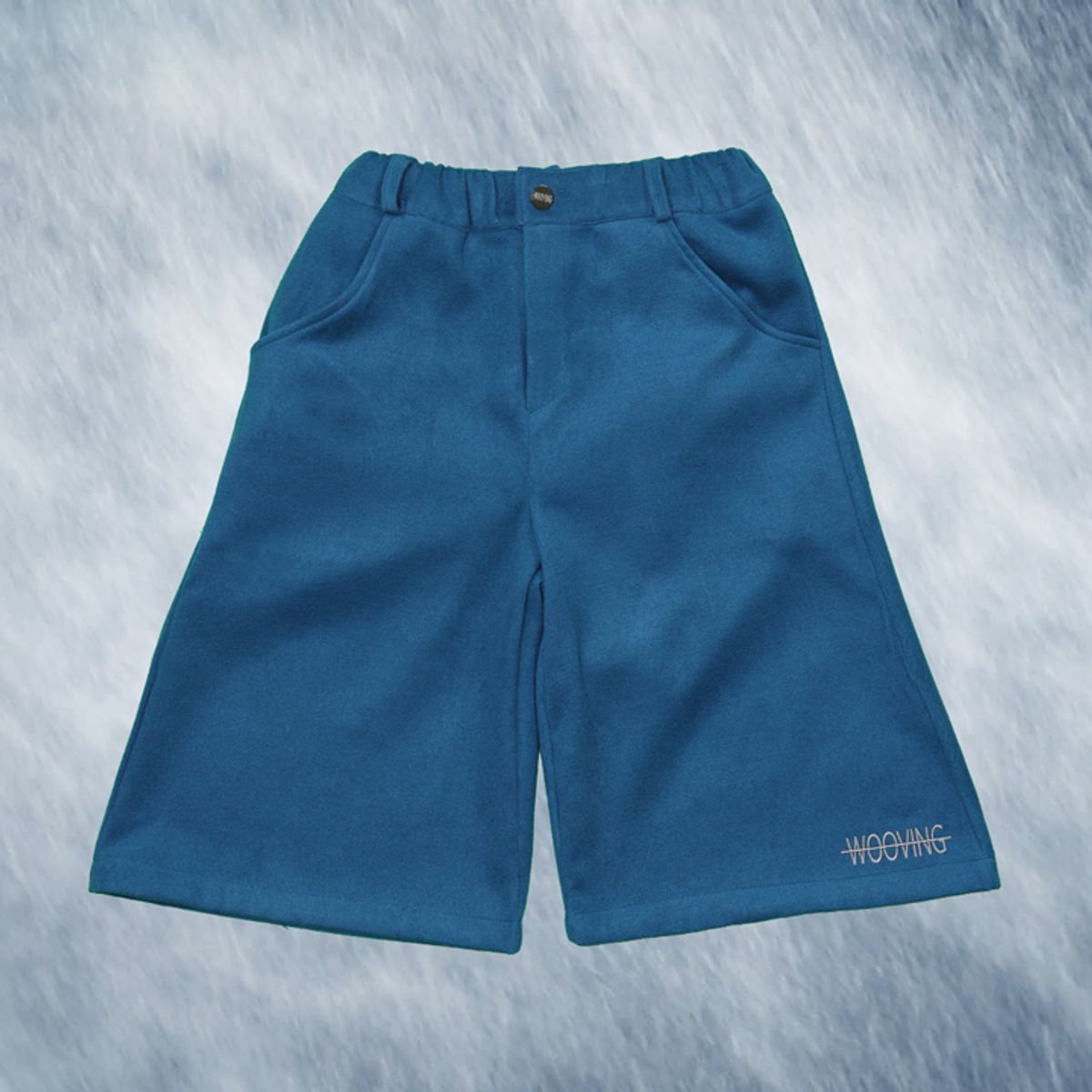 우빙(WOOVING) WIDE HALF PANTS (BLUE)