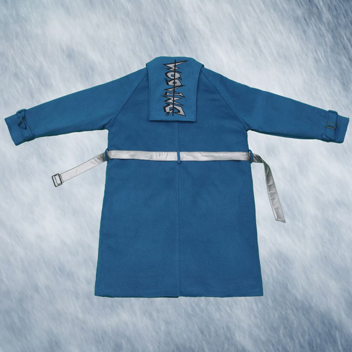 우빙(WOOVING) LONG COLLAR PADDED COAT (BLUE)