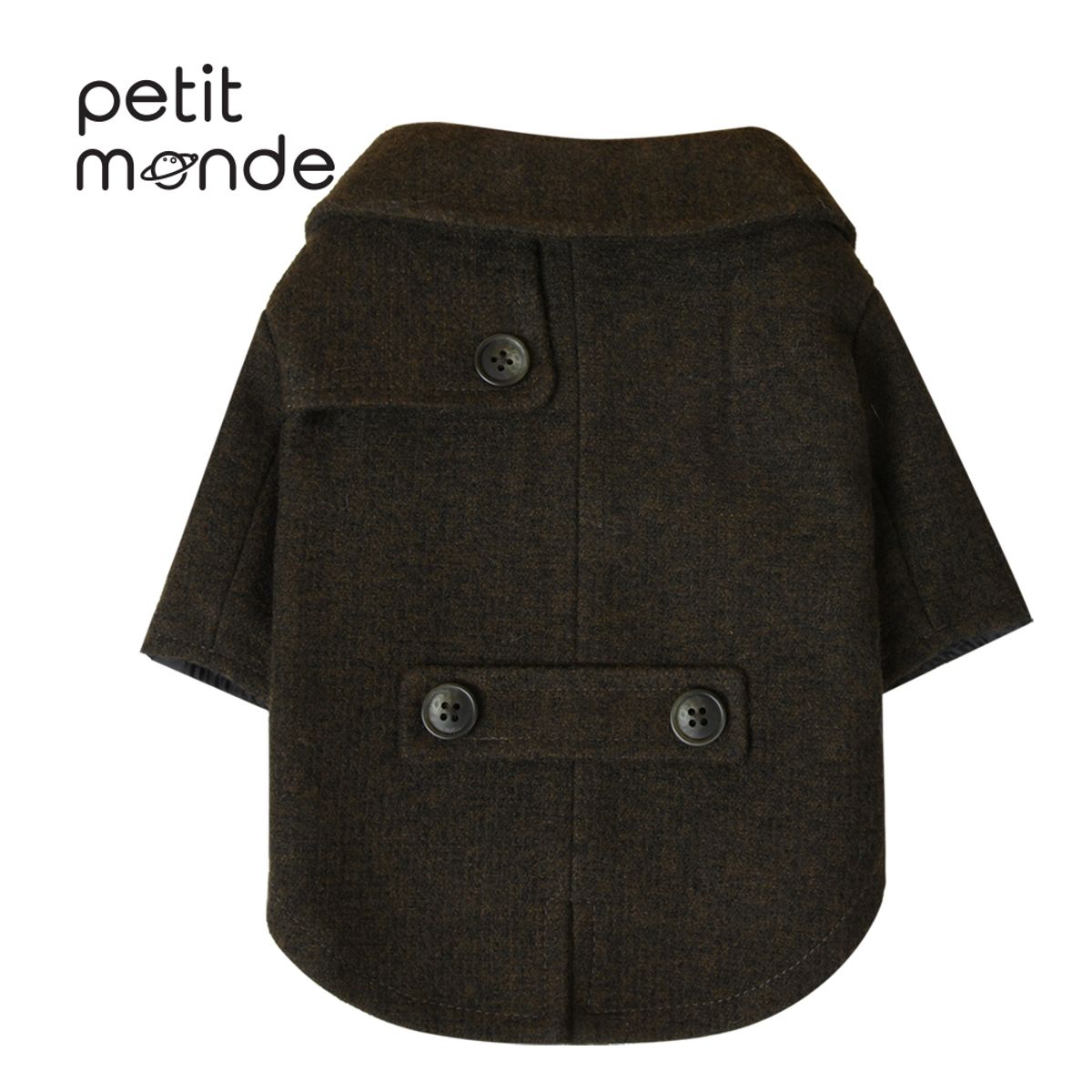 쁘띠몽드(PETIT MONDE) 울 블랜드 더블 코트 카키