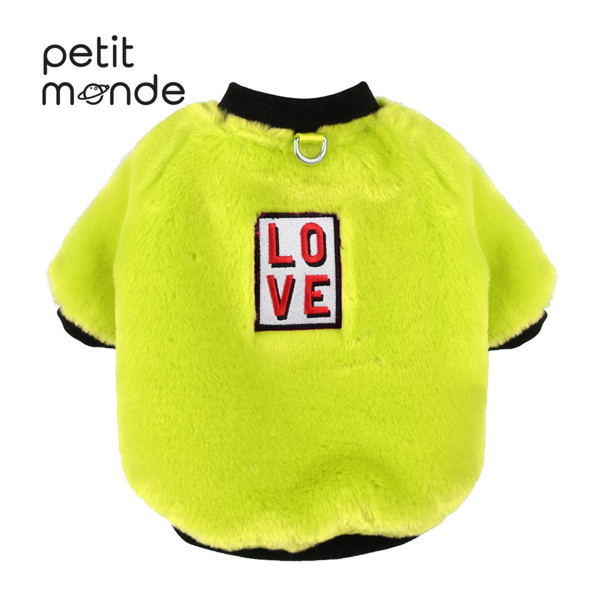 쁘띠몽드(PETIT MONDE) 러브 와펜 나그랑 퍼 점퍼 라임