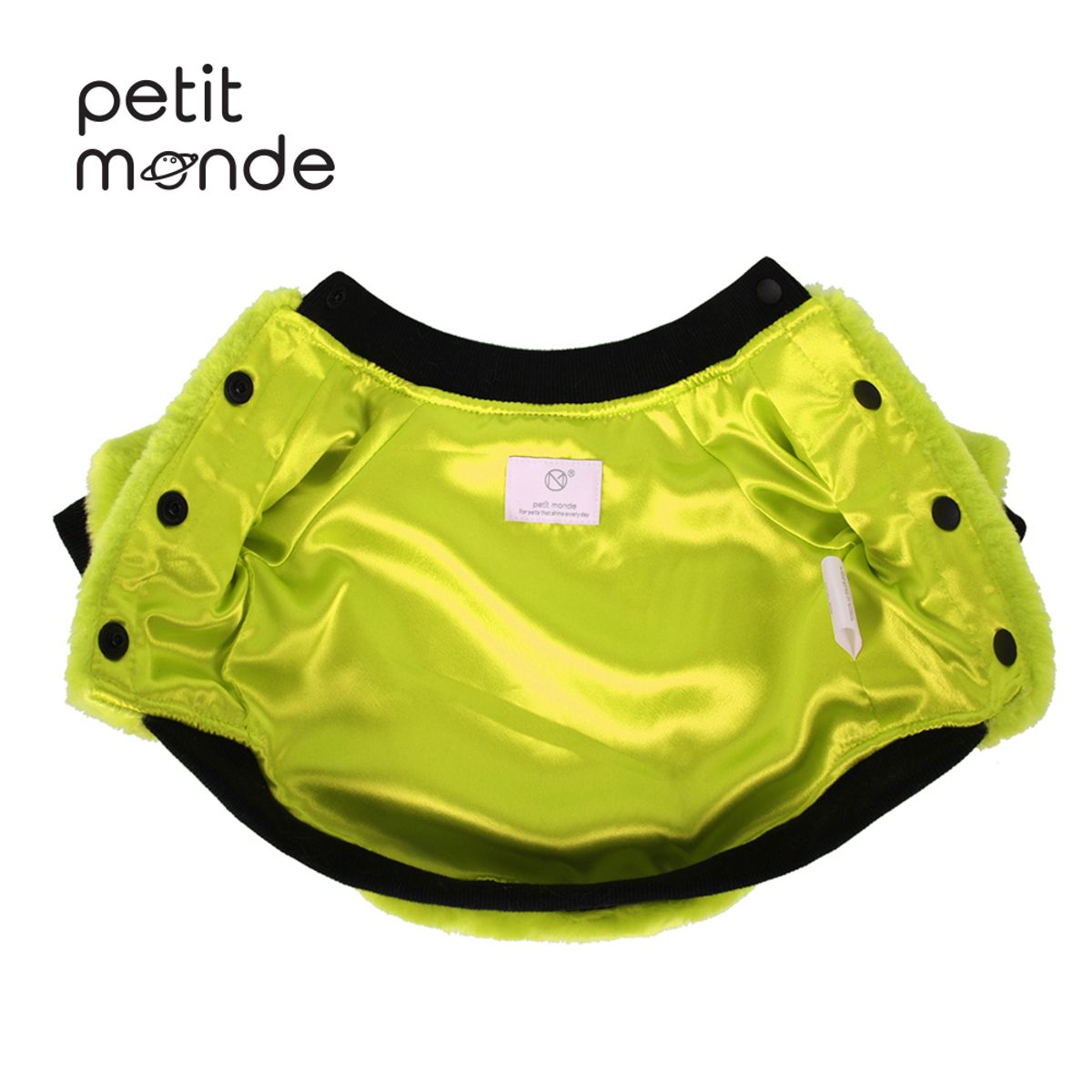 쁘띠몽드(PETIT MONDE) 러브 와펜 나그랑 퍼 점퍼 라임