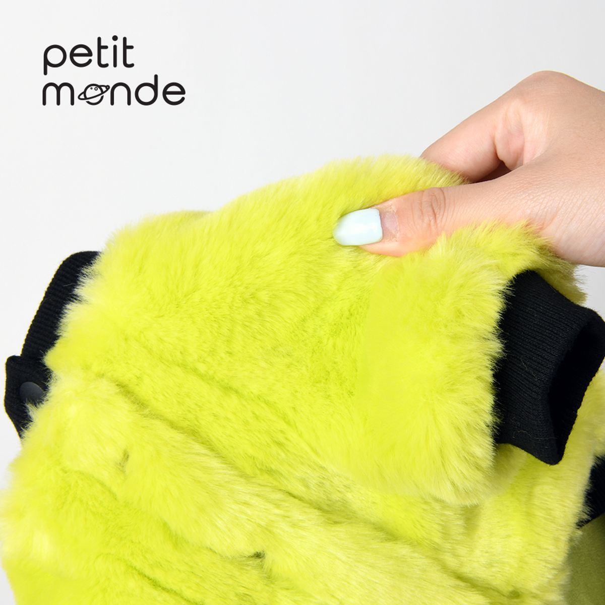 쁘띠몽드(PETIT MONDE) 러브 와펜 나그랑 퍼 점퍼 라임