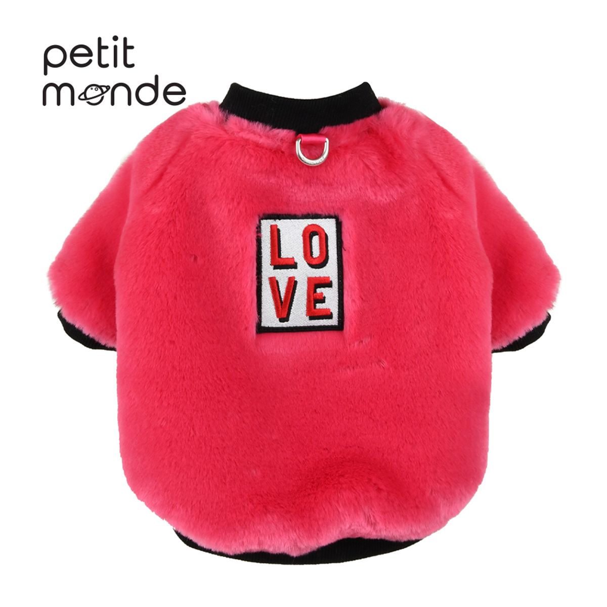 쁘띠몽드(PETIT MONDE) 러브 와펜 나그랑 퍼 점퍼 핑크