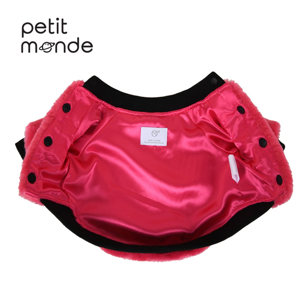 쁘띠몽드(PETIT MONDE) 러브 와펜 나그랑 퍼 점퍼 핑크