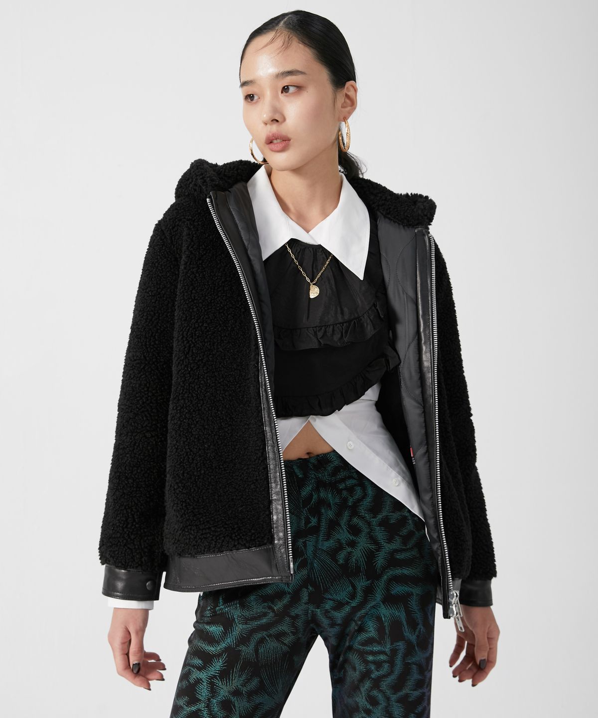 앤드로스(ANDROS) Fleece Hoodie Parka