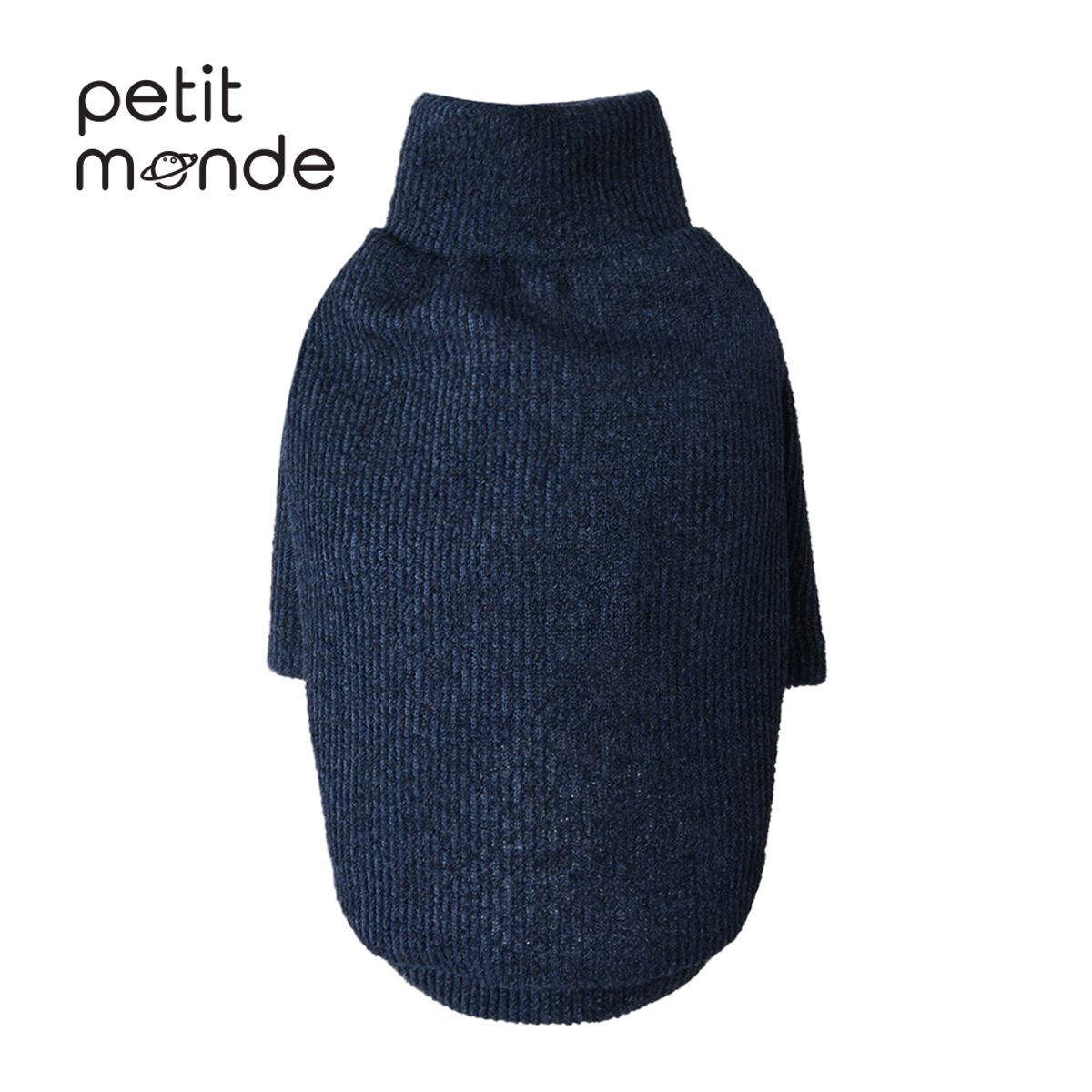 쁘띠몽드(PETIT MONDE) 카이 골지 니트 티셔츠 네이비