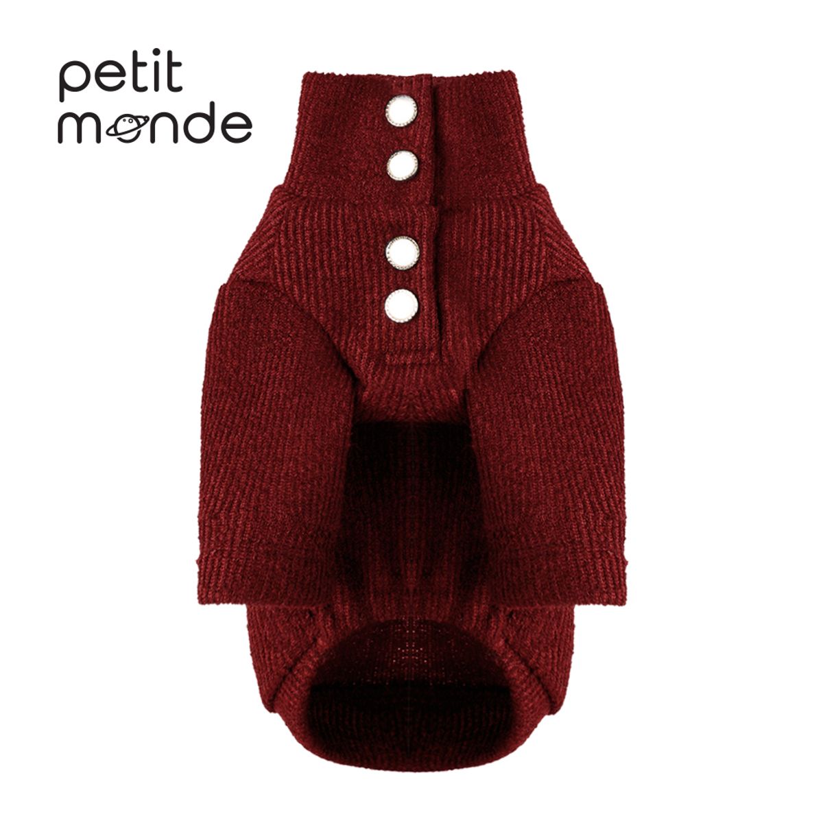 쁘띠몽드(PETIT MONDE) 카이 골지 니트 티셔츠 레드