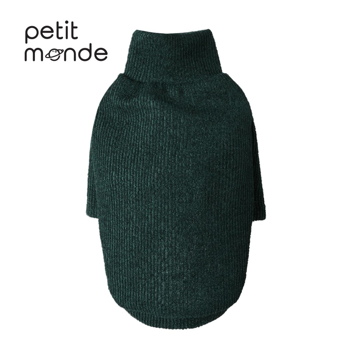 쁘띠몽드(PETIT MONDE) 카이 골지 니트 티셔츠 그린