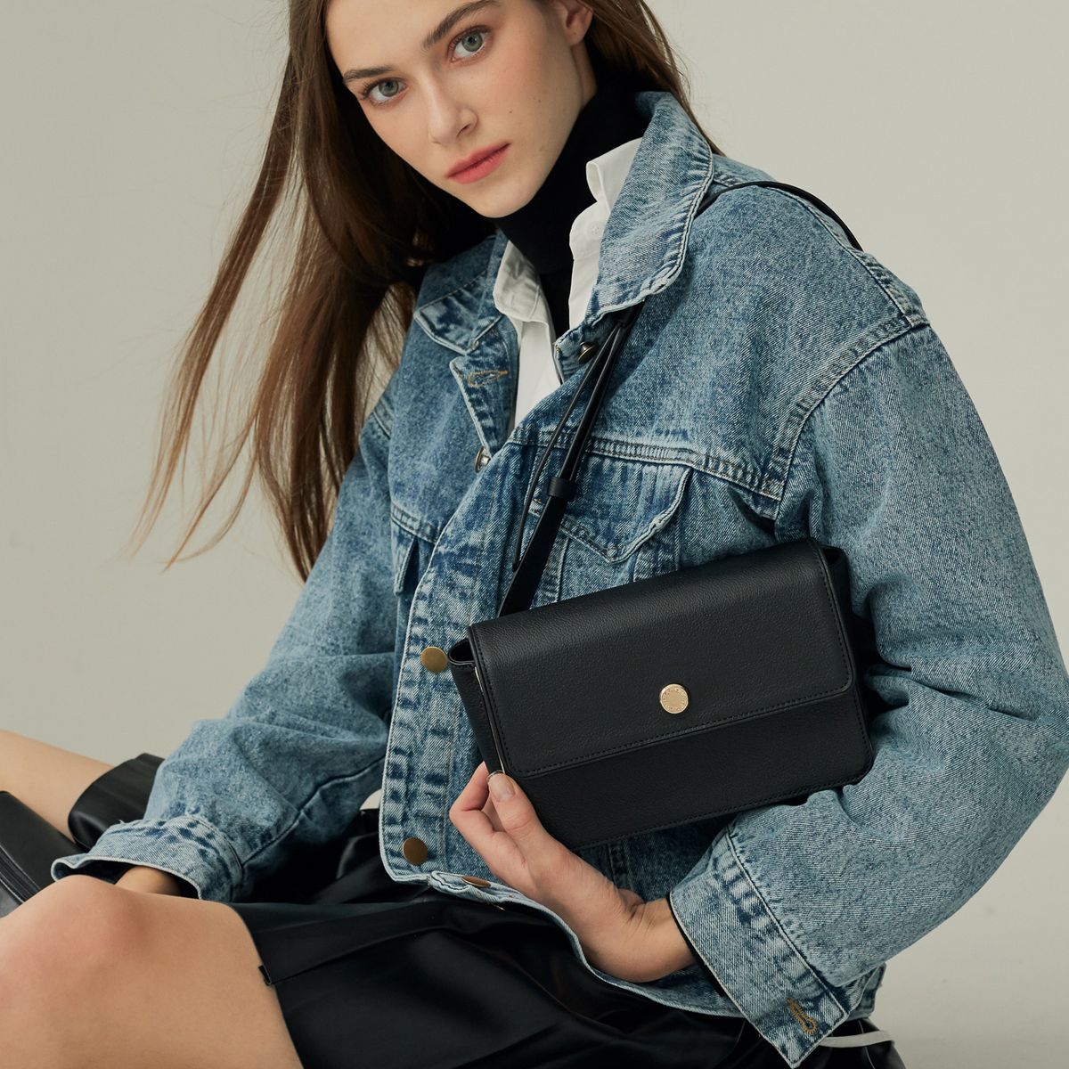 케네스영(KENNETH YOUNG) Mimi bag _ Ivory / Black combi