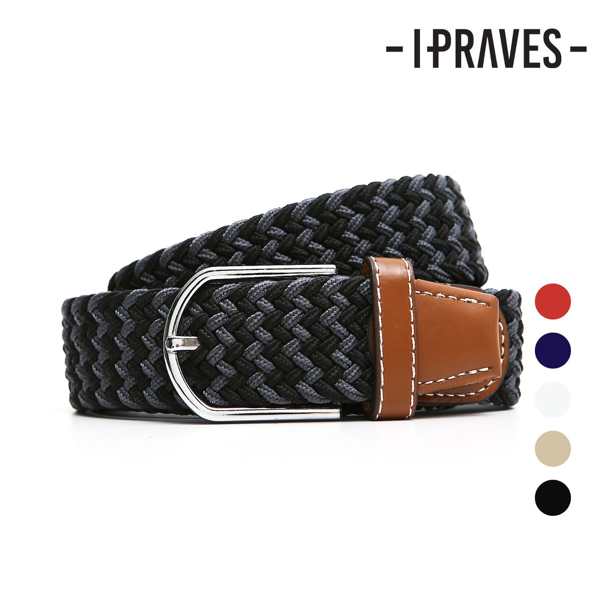 아이프라브(IPRAVES) PRAV-B002 / 남자벨트 캐주얼벨트 위빙 메쉬 남성 허리띠