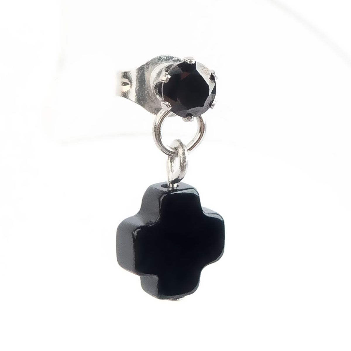 글로리아덴(GLORY_ARDEN) black 오닉스크로스귀걸이 / GHME-155
