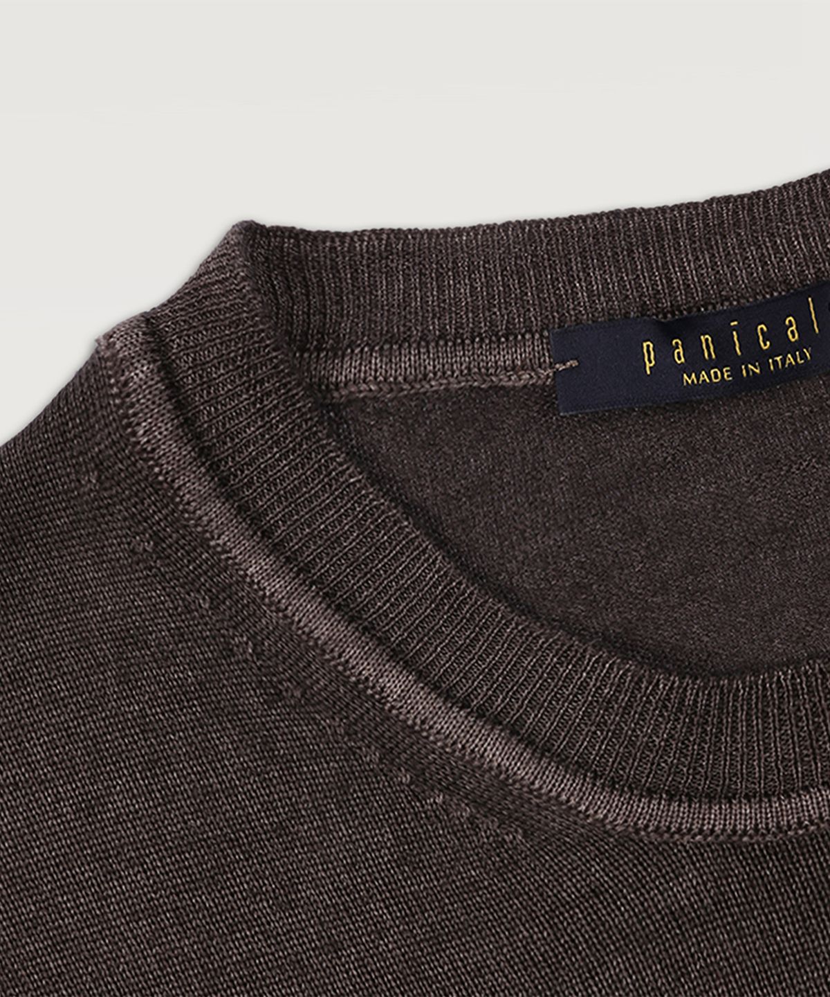 빠니깔레(PANICALE) 크루넥 울 스웨터 [브라운]
