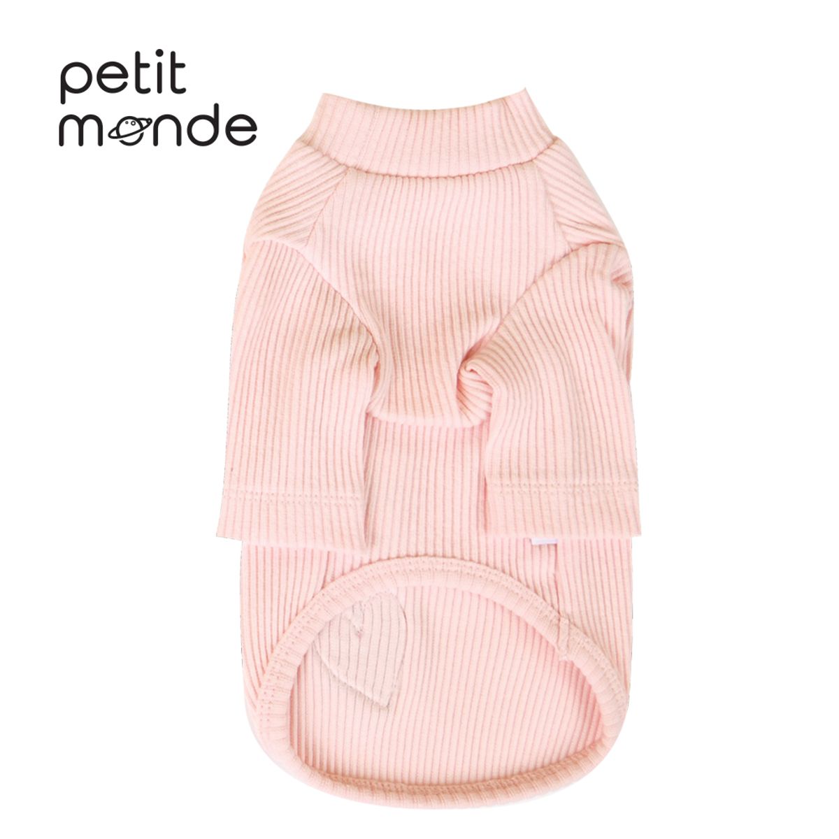 쁘띠몽드(PETIT MONDE) 하트 와펜 데일리 티셔츠 핑크