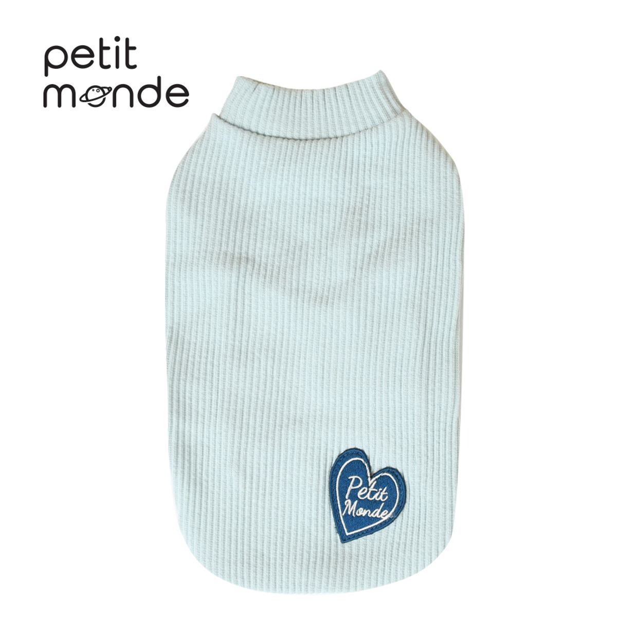 쁘띠몽드(PETIT MONDE) 하트 와펜 데일리 티셔츠 민트