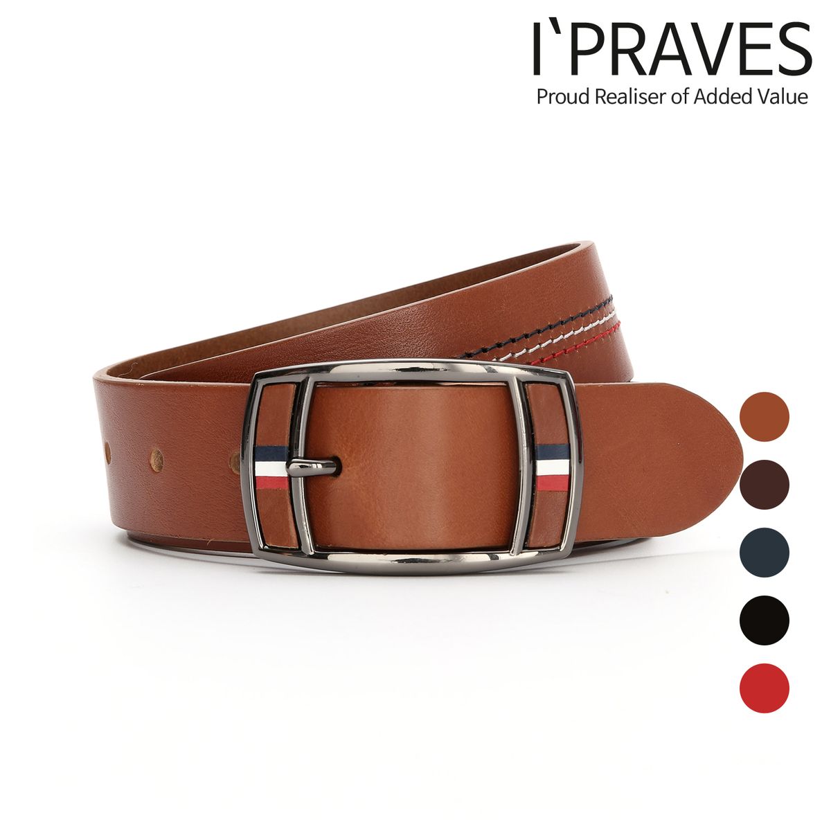 아이프라브(IPRAVES) PRAV-B103 / 남자벨트 캐주얼벨트 이태리 통가죽벨트 남성 허리띠