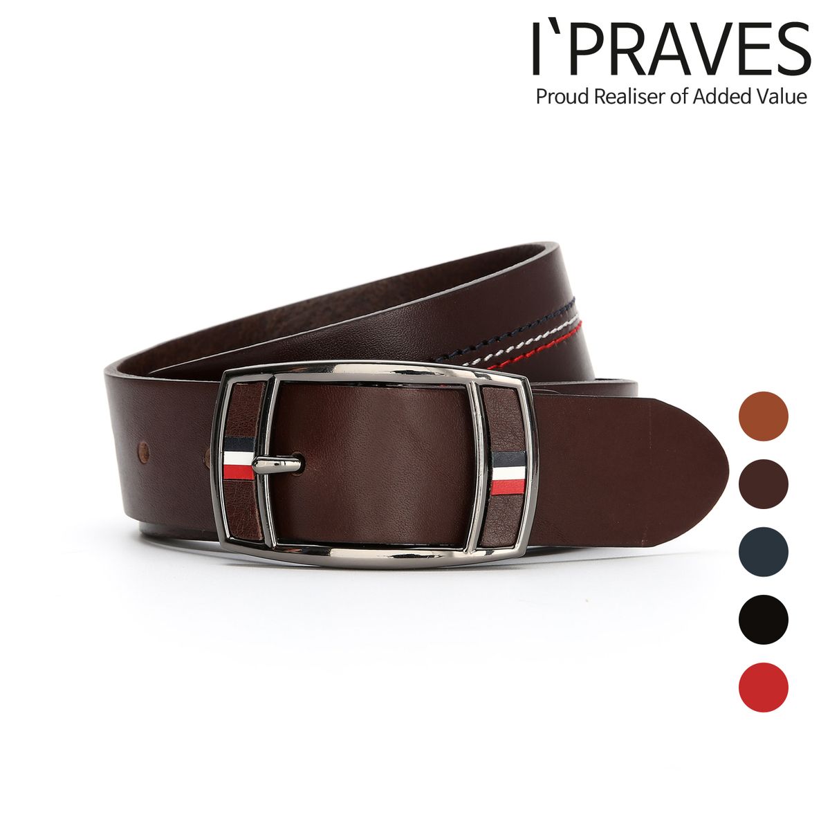 아이프라브(IPRAVES) PRAV-B103 / 남자벨트 캐주얼벨트 이태리 통가죽벨트 남성 허리띠