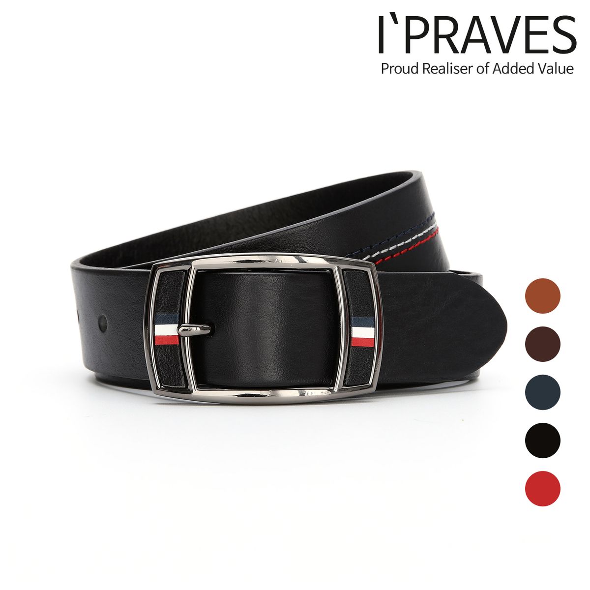 아이프라브(IPRAVES) PRAV-B103 / 남자벨트 캐주얼벨트 이태리 통가죽벨트 남성 허리띠