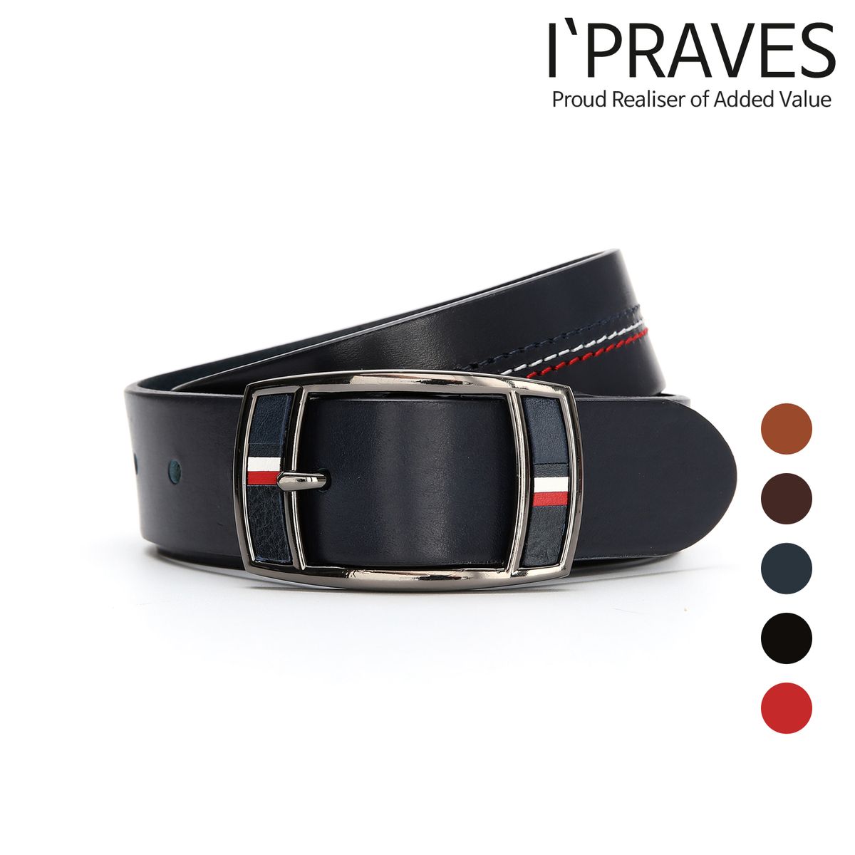 아이프라브(IPRAVES) PRAV-B103 / 남자벨트 캐주얼벨트 이태리 통가죽벨트 남성 허리띠