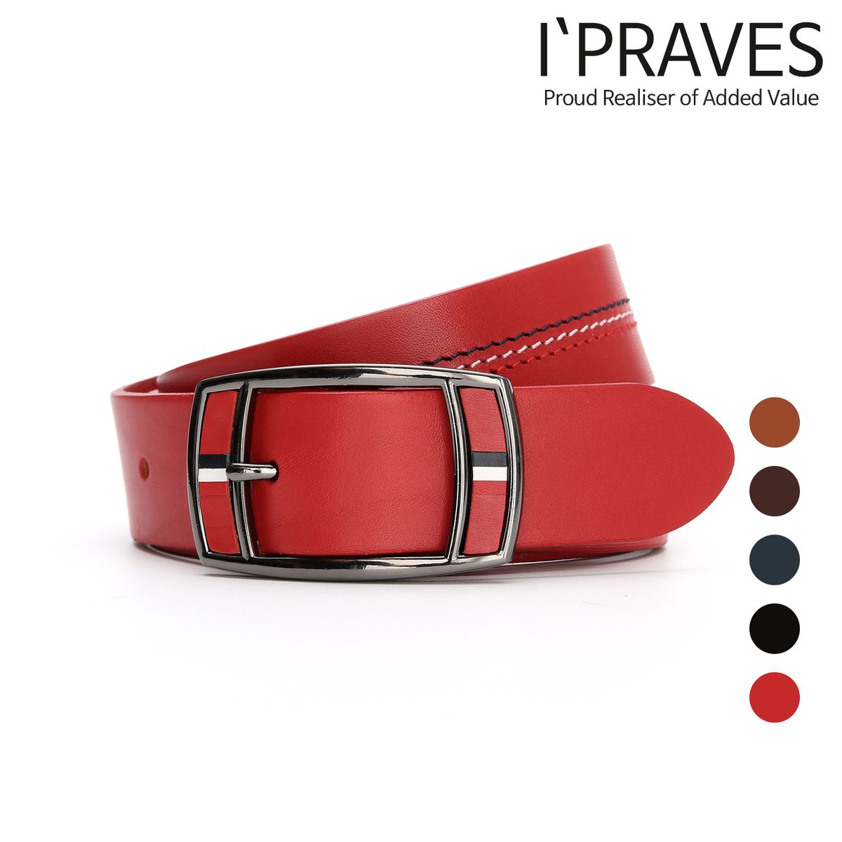 아이프라브(IPRAVES) PRAV-B103 / 남자벨트 캐주얼벨트 이태리 통가죽벨트 남성 허리띠
