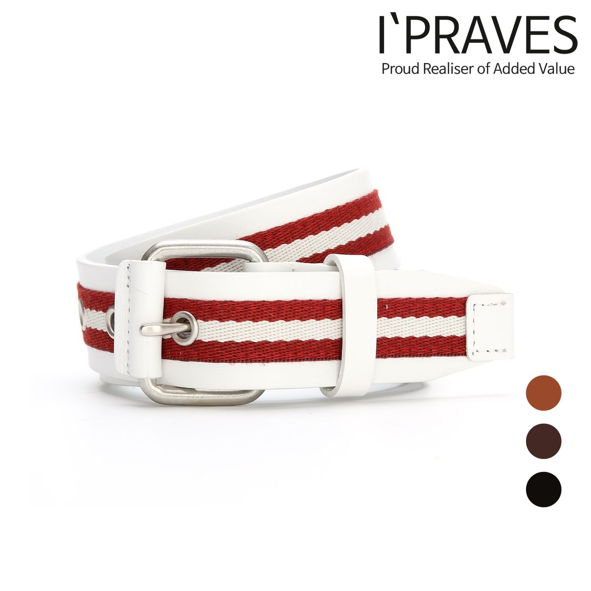 아이프라브(IPRAVES) PRAV-B105 / 남자벨트 캐주얼벨트 이태리 통가죽벨트 남성 허리띠