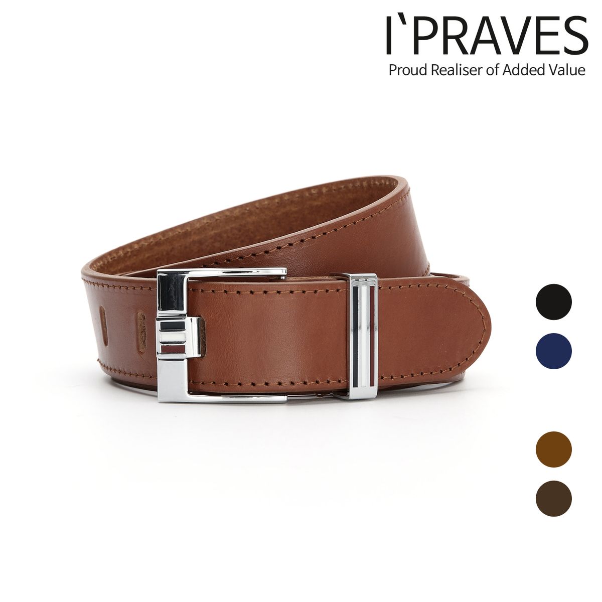 아이프라브(IPRAVES) PRAV-B106 / 이태리 통가죽 캐주얼 남자벨트