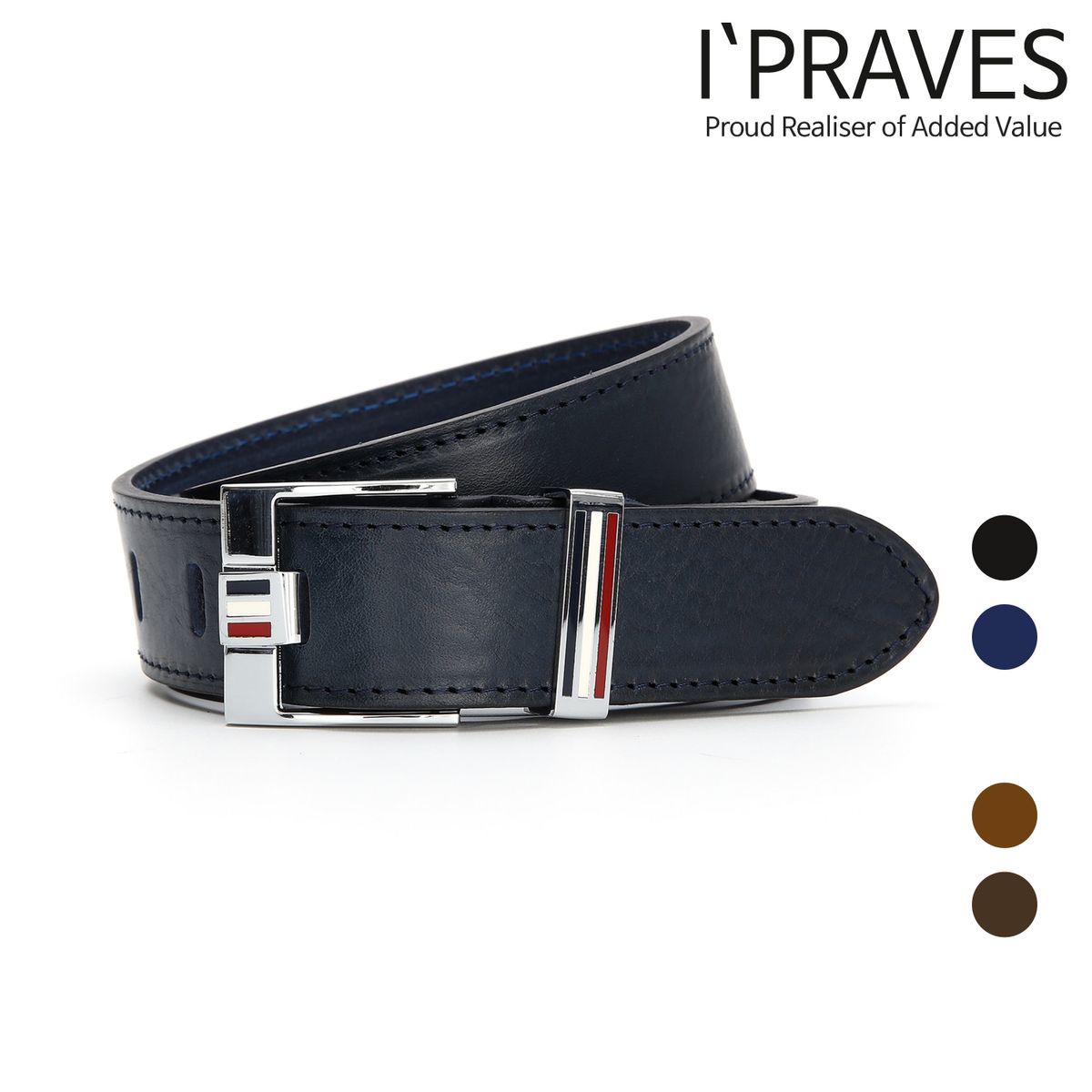 아이프라브(IPRAVES) PRAV-B106 / 이태리 통가죽 캐주얼 남자벨트