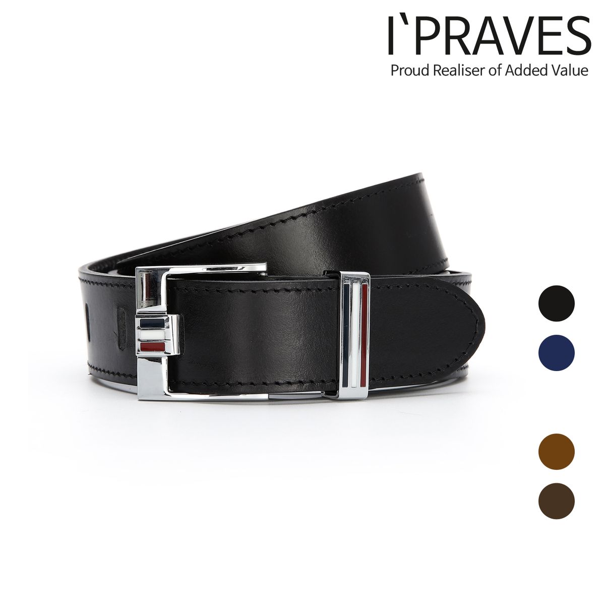 아이프라브(IPRAVES) PRAV-B106 / 이태리 통가죽 캐주얼 남자벨트