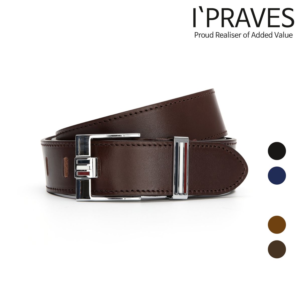 아이프라브(IPRAVES) PRAV-B106 / 이태리 통가죽 캐주얼 남자벨트