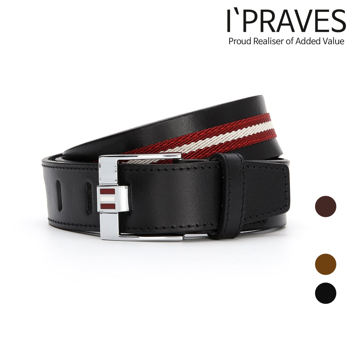 아이프라브(IPRAVES) PRAV-B108 / 이태리 통가죽 캐주얼 남자벨트