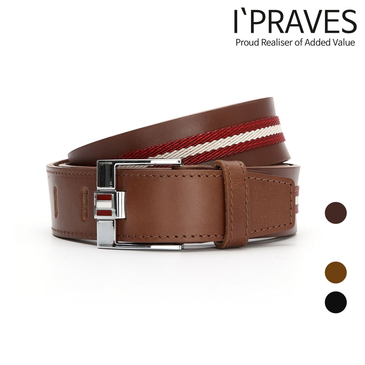 아이프라브(IPRAVES) PRAV-B108 / 이태리 통가죽 캐주얼 남자벨트