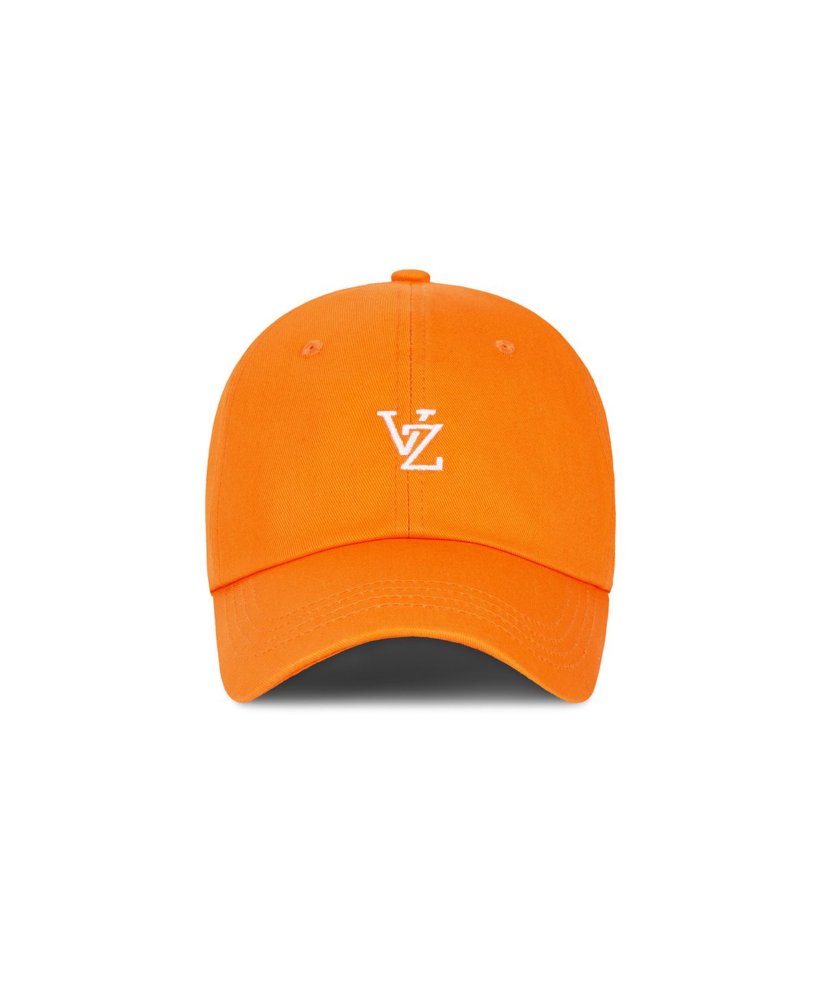 바잘(VARZAR) 모노그램 소프트 오버핏 볼캡 오렌지