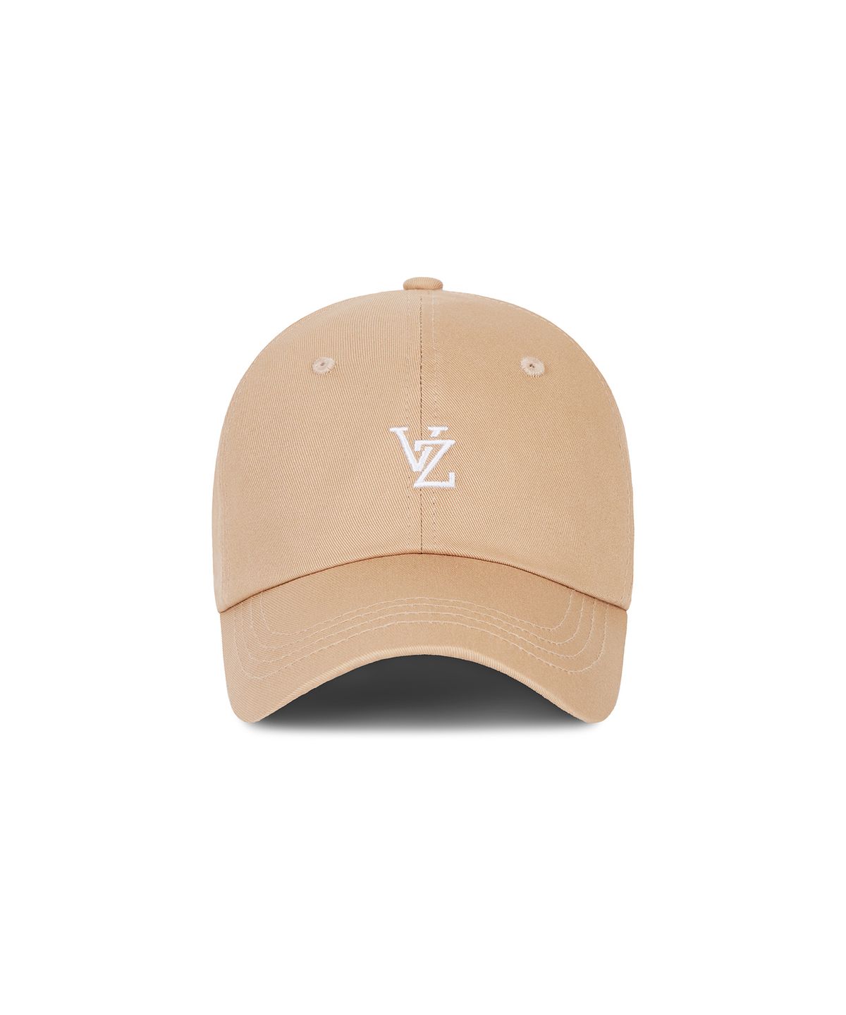 바잘(VARZAR) 모노그램 소프트 오버핏 볼캡 베이지