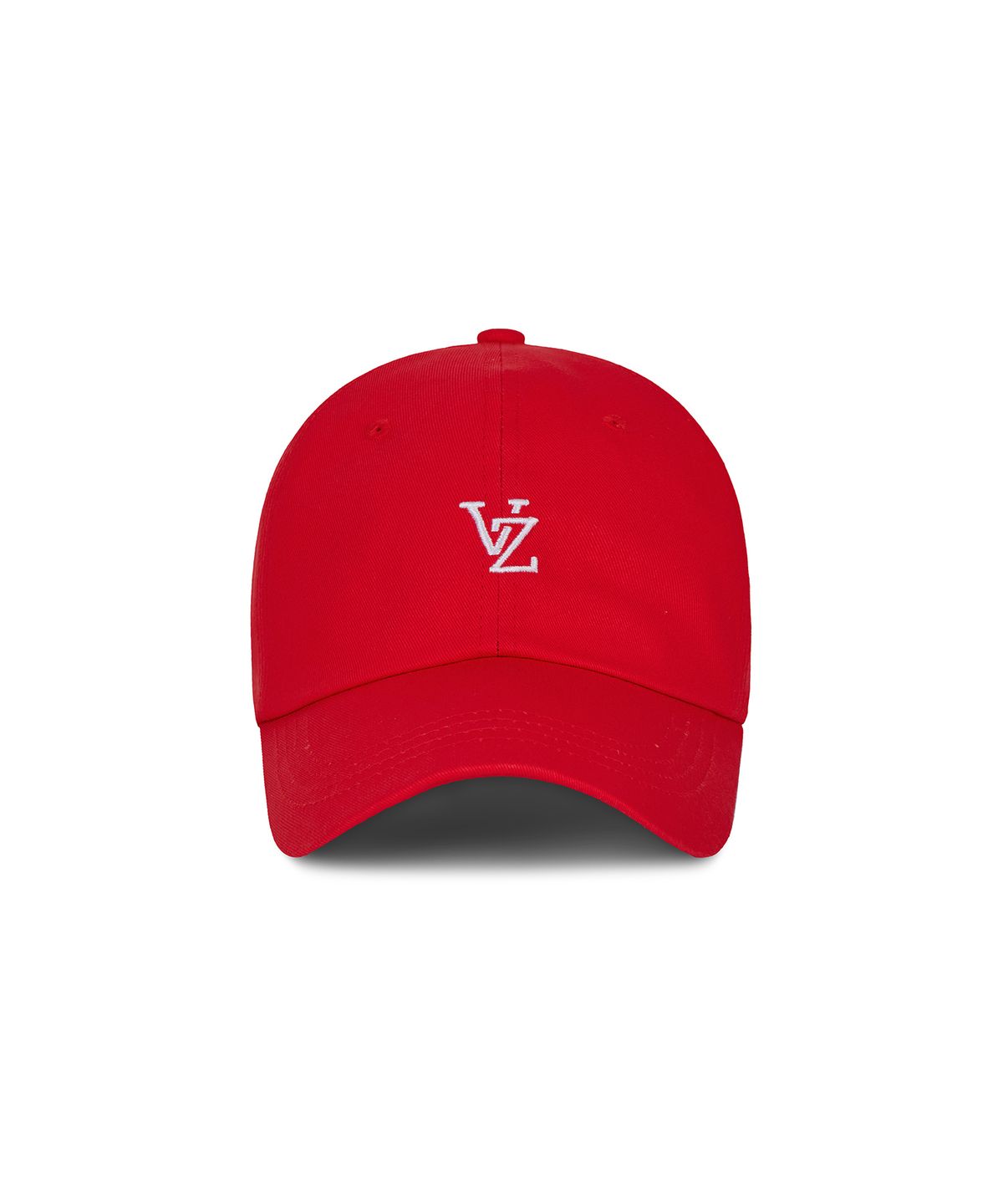 바잘(VARZAR) 모노그램 소프트 오버핏 볼캡 레드