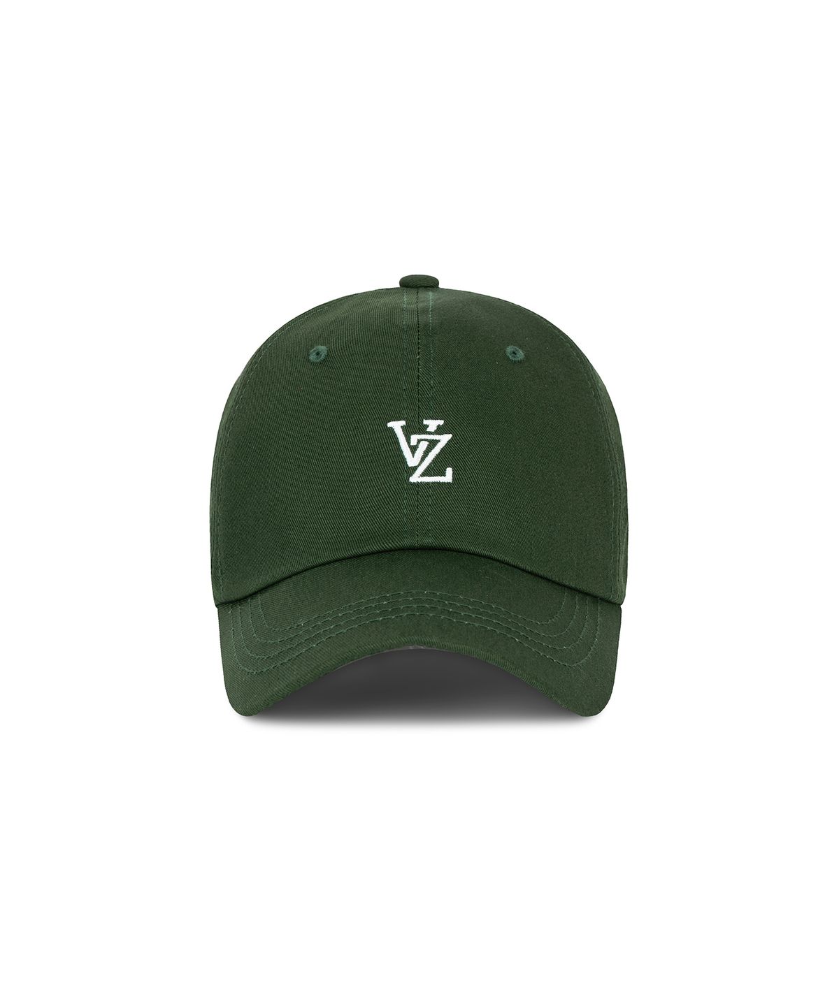 바잘(VARZAR) 모노그램 소프트 오버핏 볼캡 그린