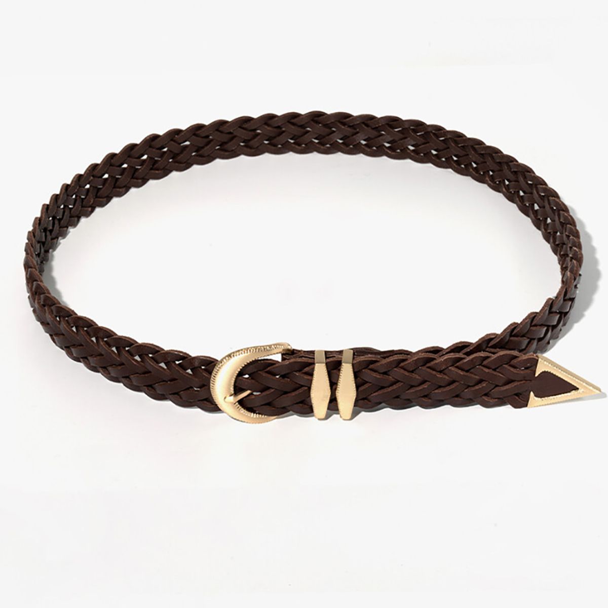 올클래식(ALLCLASSIC) ALCBT001 AC Signature_Belt W.Brown & Gold