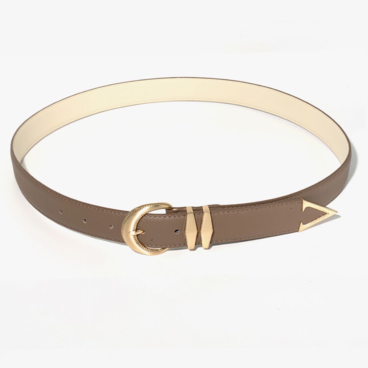 올클래식(ALLCLASSIC) ALCBT001 AC Signature_Belt Etoupe & Gold