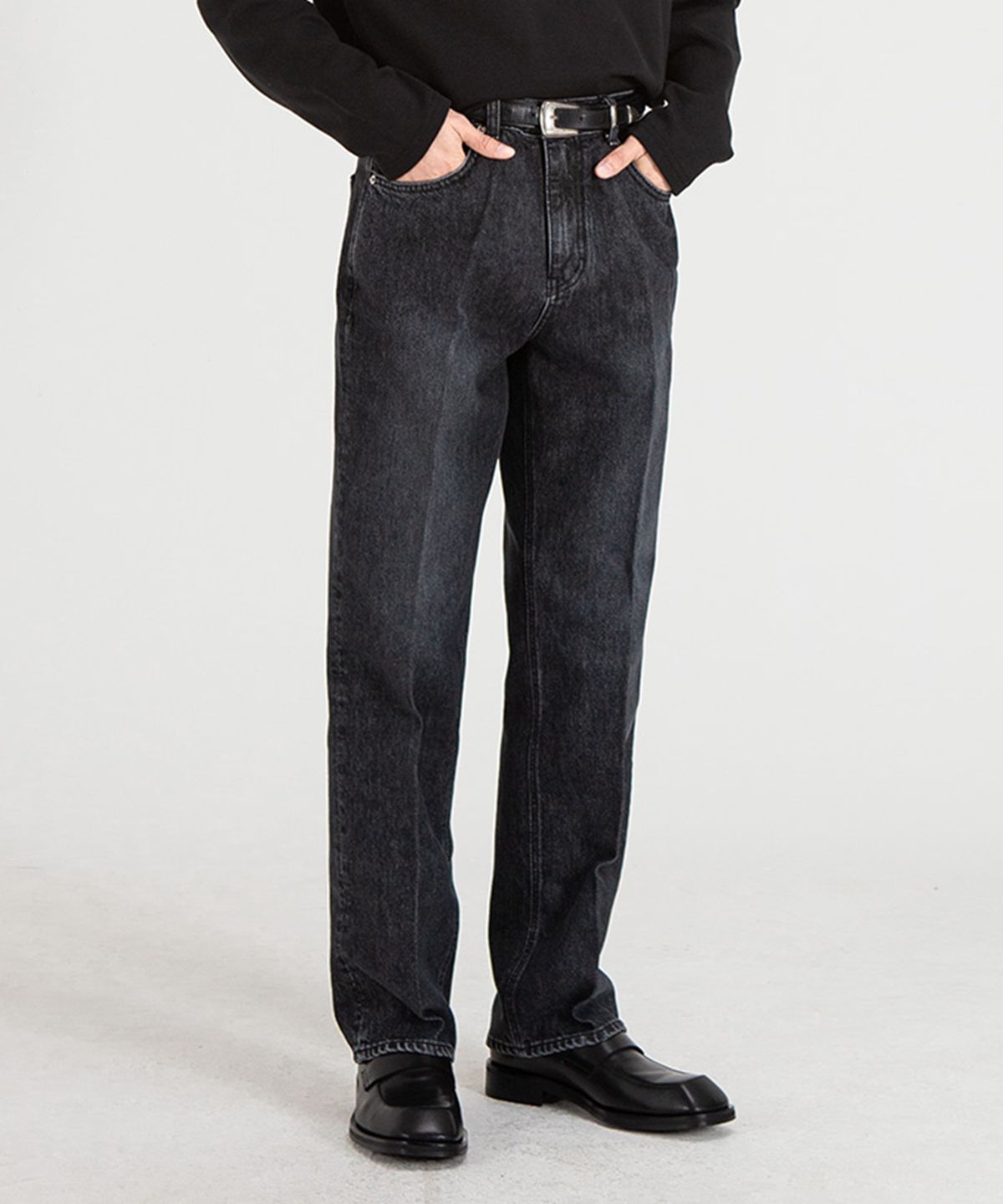 브랜디드(BRANDED) 51006 HISHITOMO COLLECTION BLACK JEANS [RELAX STRAIGHT]