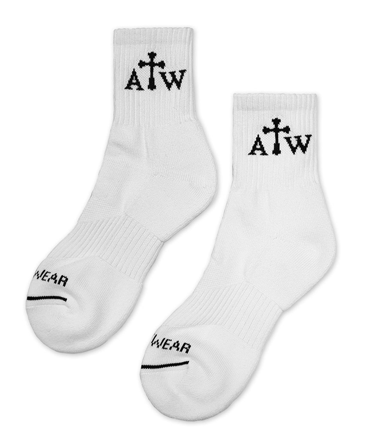 아티스트웨어(ARTISTWEAR) [ATW] 로고 크루삭스_BK